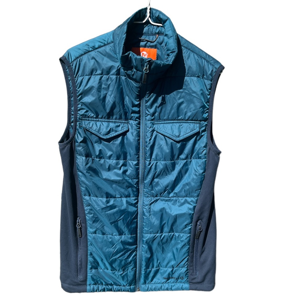 Merrell Insulated Puffer Vest Blue Medium Select Warm, Select Dry Primaloft Vest